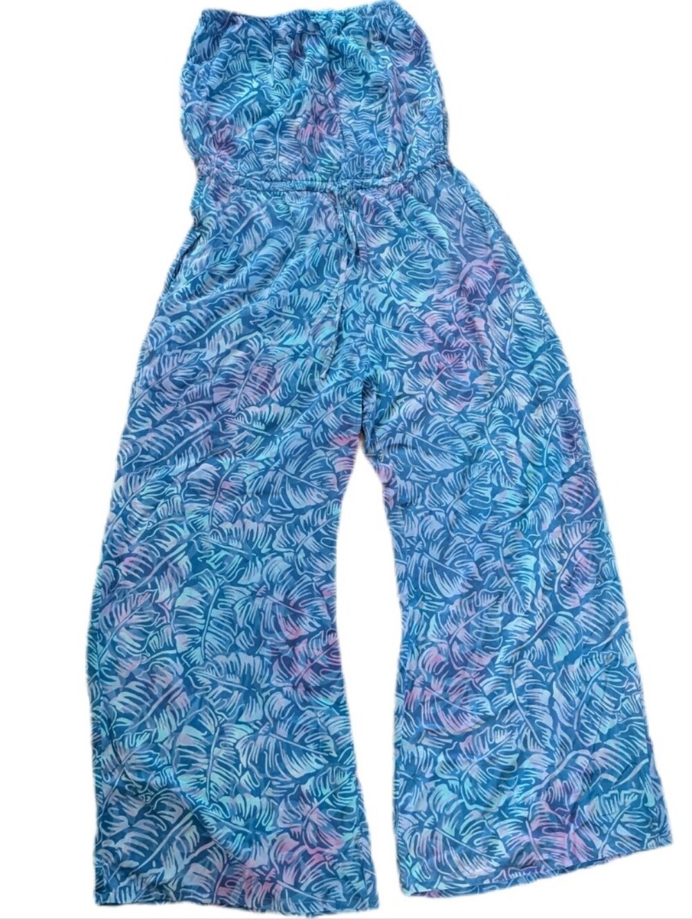 Blue Ginger Floral Strapless Jumpsuit S